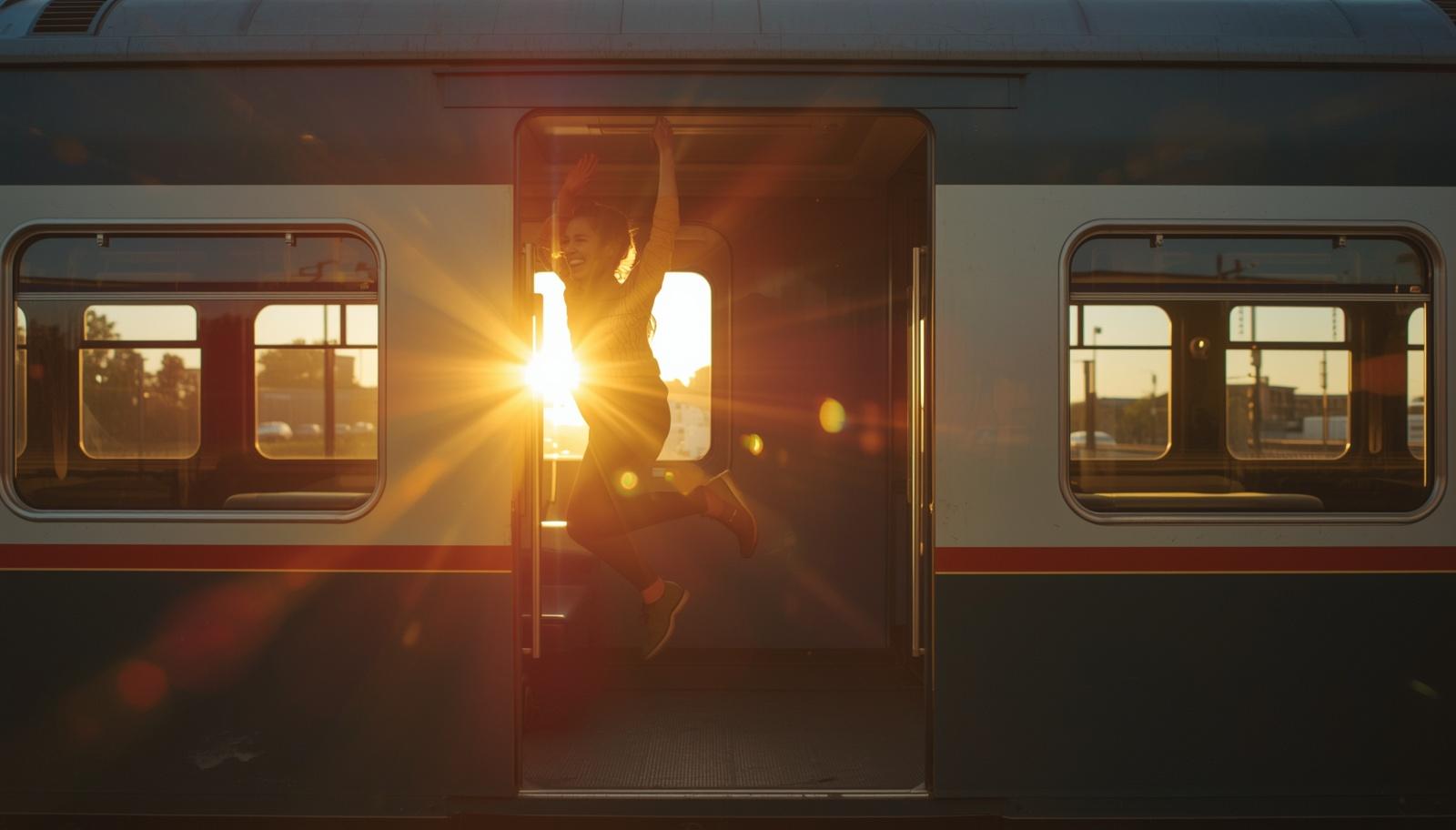 為何在火車內跳起仍原地落地